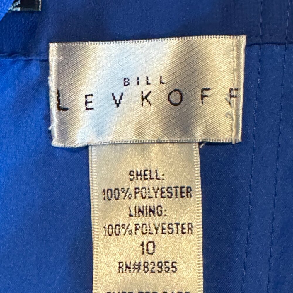 NWT Bill Levkoff 732 Chiffon Strapless Formal Maxi Dress Gown in Blue Size 10 - Picture 2 of 12